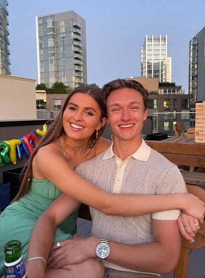 Osterfield with his girlfriend Gracie James